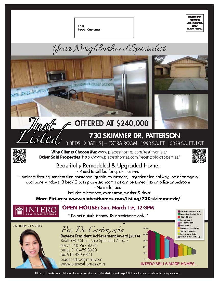 730 Skimmer Dr Open House Flyer